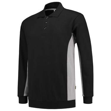 Tricorp polosweater 302003 Bicolor zwart-grijs