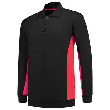Tricorp polosweater 302003 Bicolor zwart-rood
