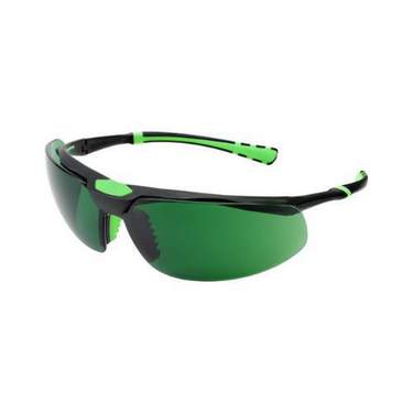 Univet veiligheidsbril 5X3 zwart/groen IR3
